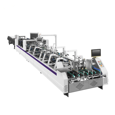 Plegamiento acanalado automático del cartón de la caja y máquina del pegado para la industria de impresión de empaquetado
