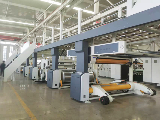 3 capas de la cartulina acanalada de la cadena de producción completamente automática velocidad