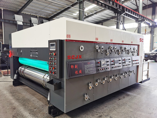 Impresora acanalada de Flexo del cartón del hierro de la fabricación de cajas de la pizza 380V