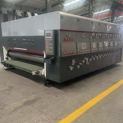 Casemaker de pegamento de carpeta Flexo con un grosor de pared de 50-70 mm, precisión de impresión de ± 0,5 mm y sistema de pegamento de caja Flexo