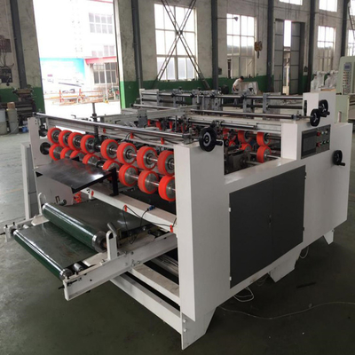la velocidad de 2000m m 2 pedazos de la carpeta acanalada Gluer del cartón trabaja a máquina semi auto