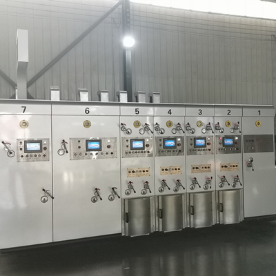 Impresora acanalada automatizada de Flexo del cartón de 4 colores que ranura cortar con tintas