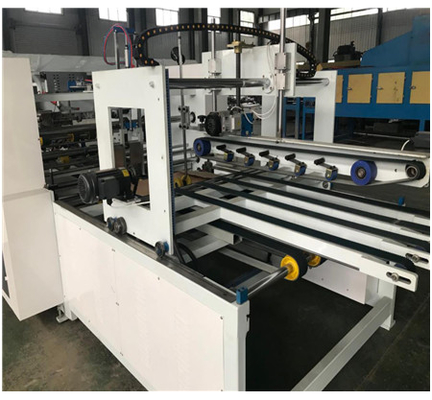 Máquina de costura de caja corrugada totalmente automática de alta velocidad para cartón de papel