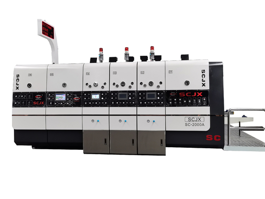 1400 3 colores automáticos acanalaron la impresora de Flexo con ranurar para la caja de la pizza