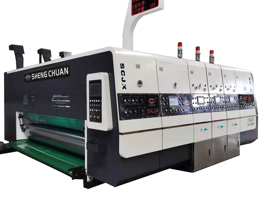 1400 3 colores automáticos acanalaron la impresora de Flexo con ranurar para la caja de la pizza