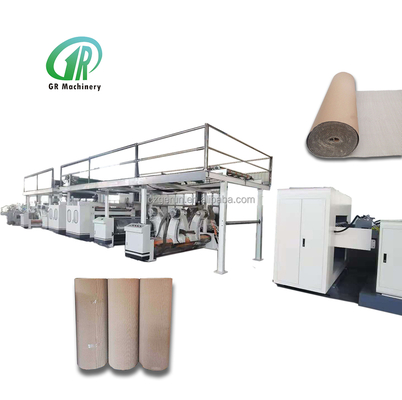 WJ-300-2500-II Tipo Línea de producción de cajas de cartón Rodillo corrugado de cinco capas