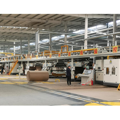 2500m m cinco acodan la cadena de producción acanalada de la cartulina del rodillo de alta velocidad