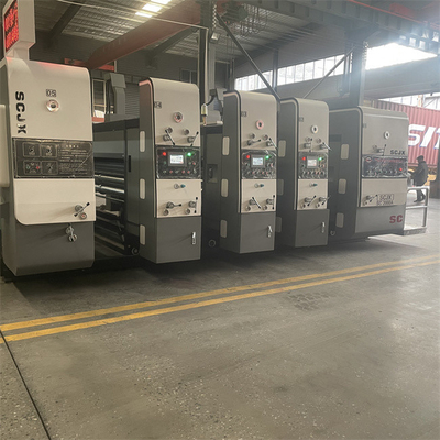 Máquina de impresión de cartón flexo corrugado de alta precisión con cilindros de impresión
