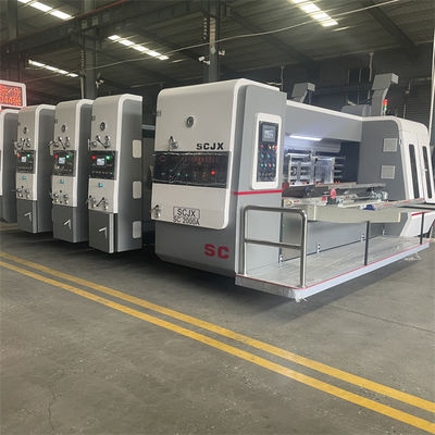 Máquina rotativa de ranurado e impresión para cajas de cartón corrugado