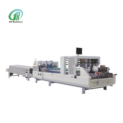 Gluer automático de carpeta de caja de alta velocidad de corrección única con sistema de accionamiento independiente de alimentación de papel