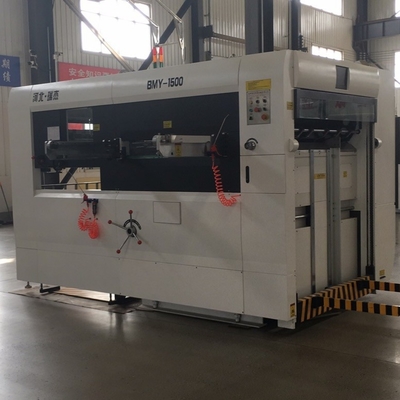 BMY-1500 Máquina de corte y crecimiento por die semi-automático Alimentación manual para hacer caja de color