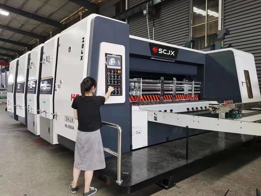 Caja de cartón corrugado del cartón de la impresora de Flexo que imprime la máquina que ranura