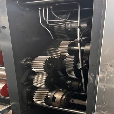 Máquina de impresión flexográfica de cartón ondulado con doble ranura