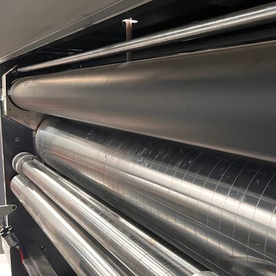 Máquina de impresión flexográfica de cartón ondulado con doble ranura