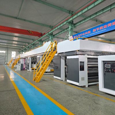 Válvula de Proporción Línea de Producción de Cartón Corrugado de 2 Piezas con 16 Camisas de Vapor y Placa de Presión Tipo Flotante