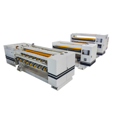 Línea de producción de tensión de 380V de cara única con marco HT250 Ideal para la fabricación continua de cartón corrugado