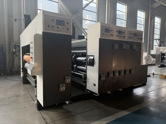 Máquina automática de impresión de cartón flexo de cartón corrugado con 100-130 m/min de velocidad para la impresión de precisión y la ranura