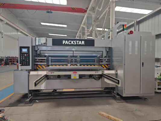 Máquina automática de impresión de cartón flexo de cartón corrugado con 100-130 m/min de velocidad para la impresión de precisión y la ranura