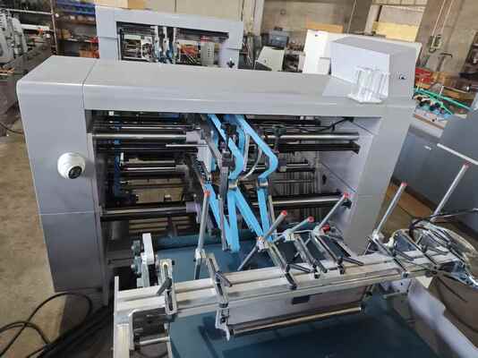 Máquina Plegadora y Encoladora de Cartón Corrugado de Alta Velocidad PT-A1250 con Velocidad Máxima de 300m/min, Control de Pantalla Táctil PLC y Unidad de Alimentación de Papel Independiente