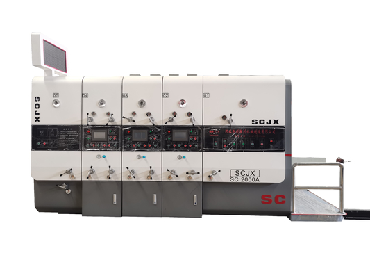 Impresora acanalada Slotter Diecutter de la impresora de Flexo del cartón de la impresora de Flexo de 6 colores