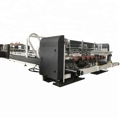 Máquina automática de plegado y encolado de cartón corrugado con alta velocidad de 220 hojas/min y ajuste de ancho por microcomputadora para plegadora y encoladora de cajas de cartón
